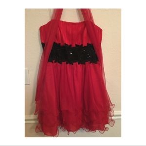 Red Quince Dress W/ Sash